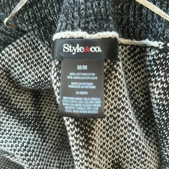 Style & Co Sweater woman’s knit sweater cardigan very warm knit medium warm - Picture 3 of 3